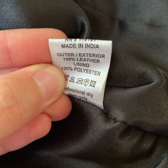 For Joseph Asymmetrical Black Leather Moto Biker Vest - Picture 9 of 16